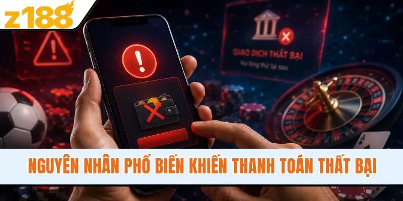 Nguyên nhân phổ biến khiến thanh toán không thành công